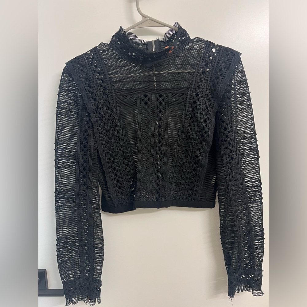 Black Long-Sleeved Blouse